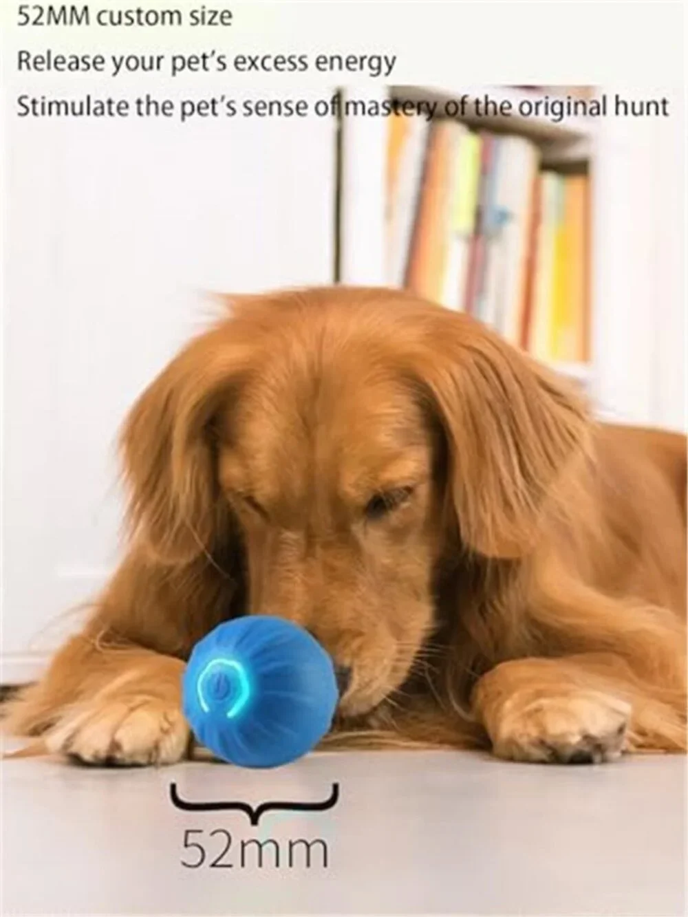 Interactive LED Dog Ball （2 inch）- USB Rechargeable Motion-Activated - F2